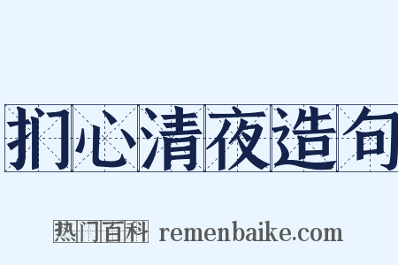 扪心清夜造句是什么意思的图片